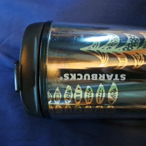 Starbucks insulated 2015 Christmas tumbler double walled lid trees - Picture 1 of 7